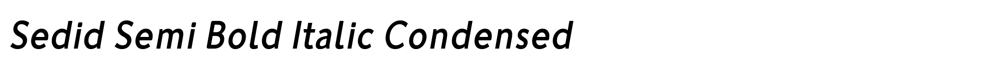 Sedid Semi Bold Italic Condensed image